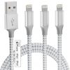 Amazon : $2.95 ($35.95)  iPhone Charger [Apple MFi Certified] 3Pack 10FT Long Lightning Cable Fast Charging Nylon Braided USB Cable iPhone Charger Cord Compatible with iPhone 14 13 12 11 Pro Max XR XS X 8 7 6 Plus SE, iPad