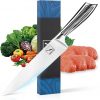 Amazon : $29.99 ($49.99)  High Carbon Stainless Steel Chef Knife - 8 Inch Sharp Kitchen Knife with Unibody Design, Perfect for Family & Restaurant Use, Complete with Gift Box (Silver-hued)