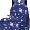 Amazon : $13.99 ($34.99) Preschool Backpack for Boys, Kids Backpack with Lunch Box Space Backpack Preschool Kindergarten Daycare Travel Solar Space Bookbag with Chest Buckle (Spaceman-Navy Blue)