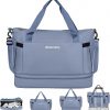 Amazon : $14.99 ($29.99)  Travel Duffel Bag, Gym Bag for Women with Shoe Compartment, Large Expandable Weekender Bags for Women, Workout Overnight Carry on Duffle Bag for Travel, Blue