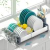Amazon: $18.99 ($37.99) Dish Drying Rack – Extendable Dish Rack for Kitchen Counter, Multifunctional Automatic Drainage