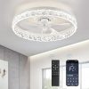 Amazon : $79.99 ($139.99)  LEDIARY 20'' Modern Ceiling Fans with Lights and Remote, Dimmable Low Profile Ceiling Fan, Flush Mount Bladeless Ceiling Fan, Stepless Color Temperature Change and 6 Speeds - White