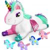Amazon : $9.99 ($21.99)  MindSprout Unicorn Mommy Stuffed with 4 Babies Inside her Tummy, for Girls 3 4 5 6 7 8 Years Old, Best Birthday Gifts, Animals Toy