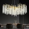 Amazon : $499.00 ($739.00)  Modern Crystal Chandeliers for Dining Room, D40 Round Gold Tree Branches Chandeliers, Large Dining Room Chandeliers Lights Fixture, Crystal Branches Chandeliers for Living Room