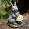 Amazon : $13.99 ($27.99)  Garden Statues-Solar Lights Outdoor Bunny Decor - Rabbit with 6 LED for Patio, Balcony, Yard, Lawn Ornament Unique Housewarming Gifts