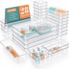 Amazon: $13.49 ($23.99) 28 PCS Clear Plastic Drawer Organizers Set, 4 Size Desk Drawer Organizer Trays