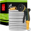 Amazon: $34.49 ($68.98) 100Ft Stainless Steel Garden Hose – Flexible Metal Water Hose with Nozzle, Puncture, Rust Proof
