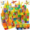 Amazon: $24.99 ($49.99) 130 PCS Magnetic Tiles,Magnetic Building Blocks with 2 Cars,Magnet Tiles 3D Clear Construction
