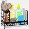 Amazon : $9.79 ($17.89)  Kitchen Sink Organizer, Multifunctional Rustproof Sponge Holder Sink Organizer with Drain Tray & High Brush Holder & Dish Cloth Hanger, Kitchen Sink Accessories for Countertop, Large Capacity