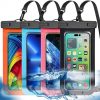 Amazon : $6.29 ($11.99)  4 Pack Multicolor Universal Waterproof Phone Pouch, Large Phone Waterproof Case Dry Bag (Protection Level: IP68) Outdoor Sports for Apple iPhone,Samsung,and up to 7.5