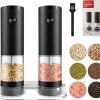Amazon: $9.99 ($19.98) 2Pk Electric Salt and Pepper Grinder Set, Automatic Mill, Adjustable Coarseness