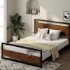 Amazon: $152.99 ($319.00) Branded Suzanne Bamboo and Metal Platform Bed Frame w/ Footboard / Wood Slat Support, King