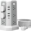 Amazon:$19.07 ($29.99)Surge Protector Power Strip Tower with USB C Port(PD18W),10FT Extension Cord with 12 AC Outlets 5 USB Charging Ports, PASSUS Power Tower Surge Protection for Home Office DormRoom