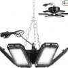 Amazon:$19.99 ($39.98)LED Garage Light, 160W, 6 Adjustable LED Panel Heads, 180 Coverage, Energy Saving, Black