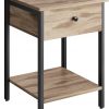 Amazon:$27.59 ($49.99)VASAGLE Nightstand, Bedside Table with Drawer, Side Table, End Table, for Bedroom, Office, Industrial, Camel Brown and Black ULET055B50