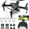 Amazon:$14.99 ($79.99)Drone with Camera - T6 1080P HD RC Drone, Fpv Drone for Adults, With WiFi Live Video, Altitude Hold, Headless Mode, Gravity Sensor, One Key Take Off for Kids or Beginners
