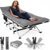 Amazon:$65.99 ($131.98)Homdox Portable Folding Camping Cot, Adjustable Adults Reclining Chaise with Pillow, Outdoor Lounge Chair Sleeping Cots Bed, Perfect for Camping, Pool, Beach, Patio