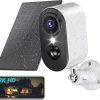 Amazon:$25.59 ($49.99)Security Cameras Wireless Outdoor, 2K Wireless Solar Cameras for Home Security, Battery Powered WiFi Surveillance Camera with Color Night Vision/PIR Human Detection/Cloud/Local Storage