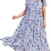 Amazon$27.99 ($59.99)YESNO Women Casual Loose Bohemian Floral Dress with Pockets Short Sleeve Long Maxi Summer Beach Swing Dress EJF