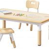 Amazon:$119.99 ($189.99)Kids Table and 4 Chairs Set, Height Adjustable Toddler Table and Chair Set, Graffiti Desktop, Non-Slip Legs, Max 300lbs, Children Multi-Activity Table for Ages 2-8