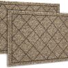 Amazon:$18.86 ($40.00)Emerson Door Mat Indoor Entrance, Indoor Doormat, Front Door Mat Indoor Entrance Rugs, Absorbent Door Mat Indoor, Entryway Rug, Dog Door Mat | Inside Doormat for Dogs Muddy Paws 36'' x 24'' – 2 Pack