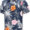 Amazon:$9.99 ($19.99)SheLucki Hawaiian Shirt for Men, Unisex Summer Beach Casual Short Sleeve Button Down Shirts, Printed Palmshadow Clothing