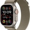Amazon :$699.99 ($799.00)Apple Watch Ultra 2 [GPS + Cellular 49mm] Smartwatch with Rugged Titanium Case & Olive Alpine Loop Medium. Fitness Tracker, Precision GPS, Action Button, Extra-Long Battery Life, Carbon Neutral