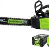 Amazon:$259.99 ($349.99)Greenworks 80V 18'' Brushless Cordless Chainsaw (Great For Tree Felling, Limbing, Pruning, and Firewood) / 75+ Compatible Tools), 2.0Ah Battery and Rapid Charger Included