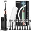 Amazon :$8.99 ($44.99)Sonic Electric Toothbrush for Adults and Kids, Comes with 10 Brush Heads & Travel Case,15 Modes with 2 Minutes Built in Smart Timer, One Charge for 90 Days, 42,000 VPM Motor (Black)