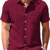 Amazon:$9.99 ($26.99)COOFANDY Men Cuban Guayabera Shirt Short Sleeve Button Down Shirts Casual Summer Beach Linen Shirts