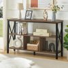 Amazon:$79.99 ($159.99)HOMBAZAAR Entryway Console Table, 47-inch Rustic Entryway Table with Storage, 3-Tier Hallway Tables with Shelves, Industrial Foyer Table for Living Room, Hallway, Entryway, Brown