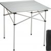 Amazon :$22.49 ($44.99)VEVOR Folding Camping Table, Outdoor Portable Lightweight Aluminum Ultra Compact Snap-Together Design with Carry Bag, for Cooking, Beach, Picnic, Travel, Grilling, 28'' x 28'', Silver