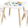 Amazon : $34.64 ($68.99)  VEVOR Kids Table and Chairs, Toddler Table and Chair Set, Children Wooden Multi-Activity Table for Play, Art, Craft, Reading, Learning, eating, 1 Table and 2 Chairs