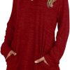 Amazon : $17.99 ($29.99) XIEERDUO Womens Casual Sweatshirts Long Sleeve Shirts Oversized With Pocket Tunic Tops S-3XL