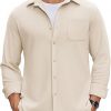 Amazon:$11.69 ($25.99)COOFANDY Mens Long Sleeve Button Down Shirts Casual Thermal Shirts Lightweight Shacket Jacket