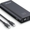 Amazon : $19.99 ($49.99)  Yoocas 65W Power Bank- 20000mAh Portable Charger with USB-C Fast Charging, 95W Total Output for Mac Air/pro,HP,DELL,Lenovo,Steam Deck,Switch,iPad,iPhone,Android.