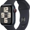 Amazon : $239.99 ($299.00)  Apple Watch SE (2nd Gen) [GPS + Cellular 40mm] Smartwatch with Midnight Aluminum Case with Midnight Sport Band S/M. Fitness & Sleep Tracker, Crash Detection, Heart Rate Monitor :$239.99 ($299.00)