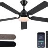 Amazon:  $49.99 ($99.99) Ceiling Fans with Lights,52 inch Low Profile Ceiling Fan,Flush Mount Ceiling Fan Remote