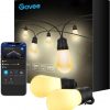 Amazon : $29.59 ($36.99) Govee Outdoor String Lights, 48ft Smart Outdoor String Lights with 15 Dimmable Warm White LED Bulbs, IP65 Waterproof Shatterproof Patio Lights for Dating, Party, Wedding, 70lm per bulb