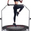 Amazon: $49.99 ($199.99) (40/48) inch Rebounder for Adults,Fitness Mini Rebounder with Adjustable Foam Handle from