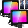 Amazon: $11.99 ($39.99) 2Pk 25W RGB LED Flood Light 250W Equiv, DIY Color Changing Stage Light with Remote