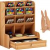 Amazon: $9.99 ($32.99) Wooden Desk Organizer, Multi-Functional DIY Pen Holder, Organizer for desk, Desktop Stationary