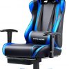 Amazon : $113.94 ($189.90)  GTRACING Gaming Chair with Footrest, Ergonomic Computer Game Desk, Reclining Gamer Chair Seat Height Adjustment, Swivel Rocker with Headrest and Lumbar (Blue)