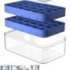 Amazon :$4.99 ($9.99)Ice Cube Tray with Lid and Bin, ROTTAY Ice Trays for Freezer, Easy-release 48 Small Nugget Silicone Ice maker with Ice Bucket, Ice Cube Storage Container Set for Chilled Drink and Smoothie, Blue