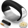 Amazon : $8.99 ($14.99) Zulay Garlic Press Rocker - Stainless Steel Garlic Mincer Perfect For Mincing Garlic - Comfortable Grip Garlic Crusher - Garlic Chopper for Smash Garlic (Black)
