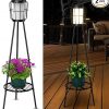 Amazon : $41.99 ($69.99)  2 Pack Solar Lights Outdoor with Plant Stands, Solar Floor Lamp, Solar Powered Street Lights Metal Tripod Deck Lights, Patio Decor for Garden Yard Pathway Driveway Porch