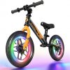 Amazon : $44.79 ($79.99)  BAALTTO Balance Bike Rubber Tires, Metallic Paint, Colorful Lights, Mountain Bike Handlebars, and Integrated Stand - 12-Inch Wheel, Suitable for Boys and Girls Ages 2-7