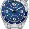 Amazon : $87.48 ($295.00)  Citizen Men's Eco-Drive Weekender Sport Men's Watch in Stainless Steel, Blue Dial (Model: AW1711-52L)