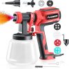 Amazon : $19.99 ($49.99) AOBEN Paint Sprayer,750w Hvlp Spray Gun with 4 Nozzles,Electric Paint Gun with 1200ml Container,Spray Paint Gun for Furniture, Cabinets, Fence, Garden Chairs, Walls, DIY Projects(Red)