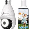 Amazon : $12.99 ($35.99) 3K Light Bulb Security Camera Wireless Outdoor, IP65 Waterproof Security Camera Indoor with 5G&2.4G and Bluetooth Connect, Full-Color Night Vision and 360° Motion Detection, 5MP Security Camera-1 Pack